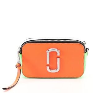 Marc Jacobs Orange Crossbody Bag with Silver Logo